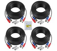 SANNCE 4 x 30 m/100FT HD Multifunctional Video Surveillance Cable Analog Camera DVR CCTV BNC RCA DC Power CCTV System Black Color