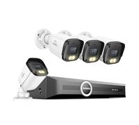 SANNCE 4K PoE CCTV Camera Systems, 8 Channel NVR & 4x Outdoor CCTV Cameras | 4K HDMI Output, AI Detection, Dual Light Night Vision, P2P Remote Access for Cameras House Security 8MP, NO HDD