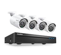 SANNCE 4K POE CCTV Home Security Camera System 8CH POE NVR Recorder 8MP Resolution, 4x 5MP Outdoor Audio IP Cam, Power over Ethernet, Easy Mobile Access with APP Alert, NO HDD