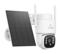 SANNCE 4MP PT Camera, PIR Human Detect, 8000mAh Solar Panel Kit | Solar Security Camera, Wireless 8000mAh Battery Camera, 2.4G/5G WiFi 6, PIR Human Detection, Two-Way Audio, Alexa Compatible
