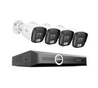 SANNCE 5MP POE Security Camera System, 4K 8CH NVR with Human/Vehicle Detection, 4x Outdoor IP Cameras, IP67 Weatherproof, Remote Access, NO HDD