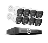 SANNCE 5MP POE Security Camera System 8CH with Human/Vehicle Detection, 8 Channel Surveillance NVR, 8x Outdoor CCTV POE IP Cameras, Record with Audio, Remote Access, NO HDD