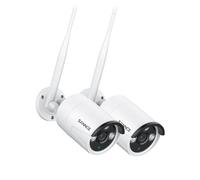 SANNCE 5MP Wireless CCTV Security Camera System, 10 Channel NVR, Two Way Audio, Works with Alexa, Human Detection, App Alert, Outdoor IP66 Waterproof (Cameras)