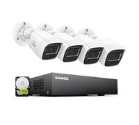SANNCE 8 Channel 1080P Outdoor CCTV Camera System, 4pcs 1080P Weatherproof Home Security Camera, Motion Detection, Email &APP Alert, P2P, Live Viewing Kits 1TB Hard Drive (4*Cameras+DVR+1TB HDD)