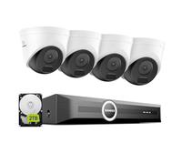 SANNCE 8CH POE CCTV Security Camera System, 4× 5MP Cameras Built-in Audio with POE 4K 8 Channel NVR, AI Human/Vehicle Detection, 2TB HDD