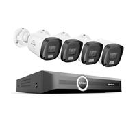 SANNCE 8CH POE CCTV Security Camera System, 6MP Network Video Recorder PoE 8 Channel NVR with 4x 3MP Outdoor Security IP Cameras, NO HDD
