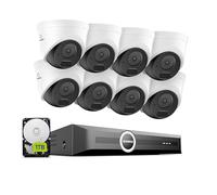 SANNCE 8CH POE CCTV Security Camera System, 6MP Network Video Recorder PoE 8 Channel NVR with 8x 3MP Outdoor Home Security IP Cameras and 1TB HDD Audio Recording