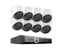 SANNCE 8CH POE Security Camera System with AI Human/Vehicle Detection, 8x 5MP POE IP Cameras and 8 Channel 6MP CCTV NVR, Record with Audio, NO HDD