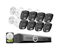 SANNCE POE CCTV Security Systems, 8Channel 6MP CCTV NVR with 2TB HDD, 5MP 8x Outdoor Security IP Cameras for House Security, POE Camera Outdoor with Audio Recording, Human/Vehicle Detection