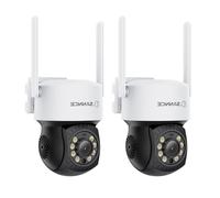 SANNCE PT 8x Digital Zoom 5MP Wireless Security Camera, Pan 350° Tilt 90° Outdoor IP Cam, 2-way Audio, Auto Tracking, Works with Alexa, Human Detection, 2PACK