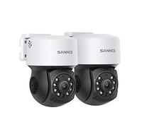 SANNCE PT Digital Zoom Camera 1080P, Pan 350° Tilt 90° Outdoor Security Camera 2MP, 30 M Night Vision for Analog CCTV Surveillance System, Remote Access, Including Adapter (2 Cameras)