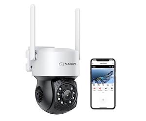 SANNCE Security Camera Wireless 4MP, 350° Pan 90° Tilt 16x Digital Zoom CCTV IP Camera 2.5K, Colour Night Vision, Two-Way Talk, Works with Alexa and Google Assistant, Human Detection, Smart Tracking