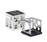 Sanni Shoo All-in- one holder, Stainless Steel, charcoal, 11x11x10cm