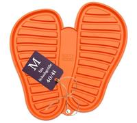 Sanni Shoo shoo.pad, a flexible, unbreakable, practical and colourful shoe storage mat for wet or muddy shoes, M (up to size 6), Orange