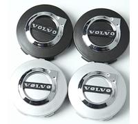 SANNITOU 4 Pack Of Car Wheel Hub Caps for Volvo V40 V60 V90 S60 S90 XC40 XC60 2020-2022 65mm, Car Wheel Caps with Logo Wheel Hub Center Covers Rim Caps Car Accessories Waterproof Dust,Silver
