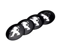SANNITOU 4 Packof Wheel Cap Stickers for Peugeot 308 2008 107 5008 206 3008 56mm, Tire Rim Cap Sticker, Hub Cap, Badge Sticker, Car Accessories, Decorate Accessories