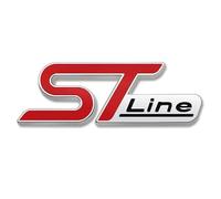 SANNITOU Car Emblem Sticker for Ford ST Line, Car Sticker Radiator Grille Front Bonnet Boot 3D Logo Tailgate Letters Self-Adhesive Replacement Decoration