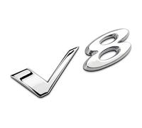 SANNITOU Car Emblems for Jaguar XJ XJL XF Xe 3.0 V6 5.0 V8,Front and Rear Emblems Logos Car Logo Car Body Tuning Styling Accessories,V8
