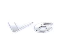 SANNITOU Car Emblems for Jaguar XJ XJL XF Xe 3.0 V6 5.0 V8,Front and Rear Emblems Logos Car Logo Car Body Tuning Styling Accessories,V6