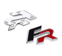 SANNITOU Car Emblems for Seat Ibiza Altea Leon FR - Front and Rear Emblems Logos