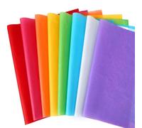 SANNIX 100 Sheets Multicolor Tissue Paper Wrapping Paper for Birthday School Classroom Party Decoration Gift Wrap Crafts DIY Flowers Tassel Garland 19.7 ×13.8 Inch (8 Colors)