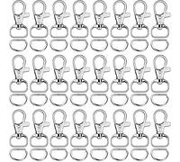 SANNIX 120 Pieces Metal Swivel Carabiner Clasps Key Ring Swivel D-Ring Hooks for Lanyards Keychains, Jewellery, Handbag, Shoulder Bag, Keys, DIY Accessories