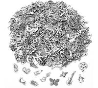 SANNIX 350PCS Charms Wholesale Bulk Jewelry Making Pendants for DIY Necklace Bracelet Earring Craft Supplies