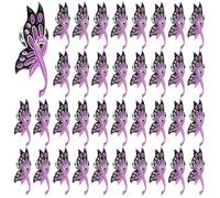 SANNIX 60Pcs Ribbon Butterfly Pins, Domestic Violence Awareness Lapel Pin Purple Awareness Brooch Hope Badge for Charity Community Event Fundraisers Campaigns