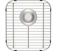 SANNO Sink Bottom Grid for Kitchen, Sink Protector Metal Sink Grate with Rear Hole,Stainless Steel Sink Protectors Gird, 13" L x 11.6" W