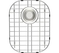 SANNO Sink Protector Grid for Kitchen Sink, 14.57" L X 11.22" W Bottom Grid with Rear Drain Hole, Sink Rack Sink Bottom Grid for Single Bowl Sink, Stainless Steel 1 Pack