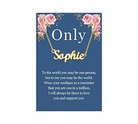 SANNYRA Name Necklace Personalized, 18K Gold Plated Silver-plated Customized Nameplate Necklaces Jewelry Mother's Day Gifts for Women, Gold, Brass, No Gemstone