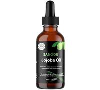 SANOOR® Desert Organic Jojoba Oil - 100% Pure Cold-Pressed Golden Jojoba Oil for Hair, Skin & Face - Lightweight Moisturizer, Carrier Oil for Scalp Treatment & Anti-Aging - 60 ml