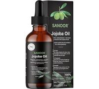 SANOOR Desert Organic Jojoba Oil | 100% Pure| Infused with Nutrients Pure Hair Butter - FDA Approved Lightweight Growth, Frizz Control & Gloss - Deep Scalp Moisturizer & Hair Protector | 2.02oz (60ml)