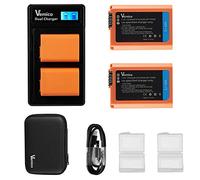 SANOOV NP-FW50 Battery Charger Kit 2X 1200mAh LCD Dual Type-C USB Replacement Battery Charger for Sony Alpha7/7ii/6500/6400/6300/6000/5100/NEX-7/NEX-6/NEX-F3/NEX-3/NEX-5/NEX-5N/NEX-5T/A55V/A33/A35