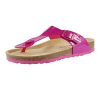 Sanosan Geneve Ladies Toe Post Sandals Lacque Fuschia Patent