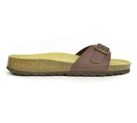 Sanosan Malaga Leather Dark Brown Women's Mule Sandals