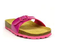 Sanosan Woman's Malaga Laquered Summer Comfort Sandals Laquered Fuchsia Pink -UK-3