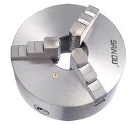 Sanou 3 Jaw Lathe Chuck K11-130 130mm Manual Self Centering M8 for Welding Positioner Turntable Bench Top Lathe Accessories