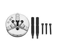 SANOU K01 80B 3 Jaw Manual Self Centering Lathe Chuck 80mm High Precision Steel Construction for Metalworking and Woodworking Lathe Machines