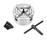 SANOU K72-100 4-Jaw Independent Reversible Metal Lathe Chuck Turning Machine Accessories for Woodworking Lathe 100mm Chuck Diameter
