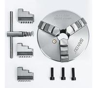 SANOU Mini Lathe Chuck - 3 Jaw Self-Centering Chuck K11-100 With One Set Internal and External Jaws
