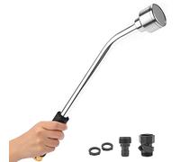 Sanpaint 18-inch Soft Rain Watering Wand with Shut Off Valve, Lightweight and Durable Metal Gentle Watering Wand Perfect for Hanging Baskets, Planters, Garden, Shrubs and Seedbed
