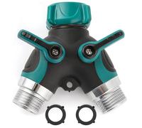 Sanpaint 3/4 Inch Shut Off Valve Garden Hose Y Valve Connector Hose Splitter 2 Way Valve Adapter