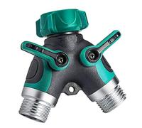 Sanpaint 3/4 Inch Shut Off Valve Garden Hose Y Valve Connector Hose Splitter 2 Way Valve Adapter