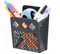 Sanpaint Magnetic Pen Holder, Extra Strong Magnetic Pencil Locker Holder Organizer,for Whiteboard, Refrigerator and Locker Accessories (1 Basket, 1 Pack Black)