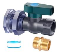 Sanpaint PVC Rain Barrel Diverter Kit, 3/4 Inch Rain Barrel Valve, Rain Barrel Spigot Kit with Bulkhead Fitting Adapter for Water Tanks, Aquariums, Tubs, Pools