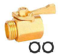 Sanpaint Water Hose Shut Off Valve, Super Heavy Duty 3/4 Inch Solid Brass Garden Hose Connector