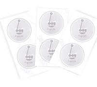 SANPOPO 10 NFC Tags, NTAG215 NFC Tags,NFC Sticker Anti Metal, White Round 25mm(1 inch) NFC Stickers,Compatible with TagMo and Amiibo with Adhesive Back