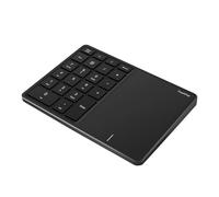 Sanpyl Numeric Keypad, 2 in 1 22 Keys 2.4G Touchpad Bluetooth 4.2 Number Pad, Type C Charging 500mAh Financial Accounting Keyboard, for Laptop, PC, Desktop(Black)