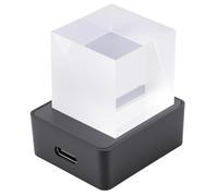 Sanpyl Smart Weather Digital Clock with 3D Holographic Display, LED Crystal Cube for GIF Animation Photo Album Player Desk Car Decoration